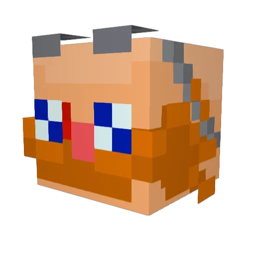 Cleavly Minecraft avatar head, 3D render
