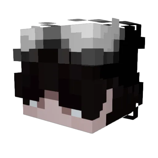 Clebairy Minecraft avatar head, 3D render