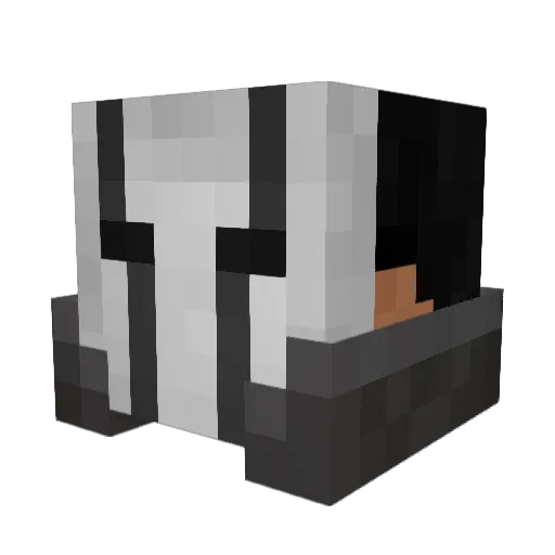 Clebu Minecraft avatar head, 3D render