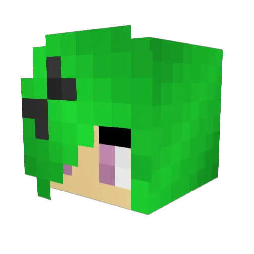 Cledele Minecraft avatar head, 3D render