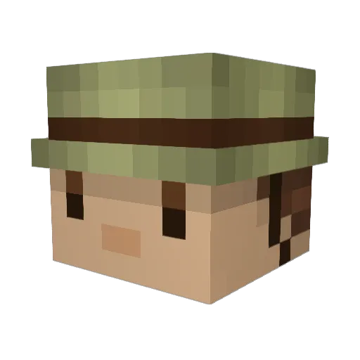 Cledys Minecraft avatar head, 3D render