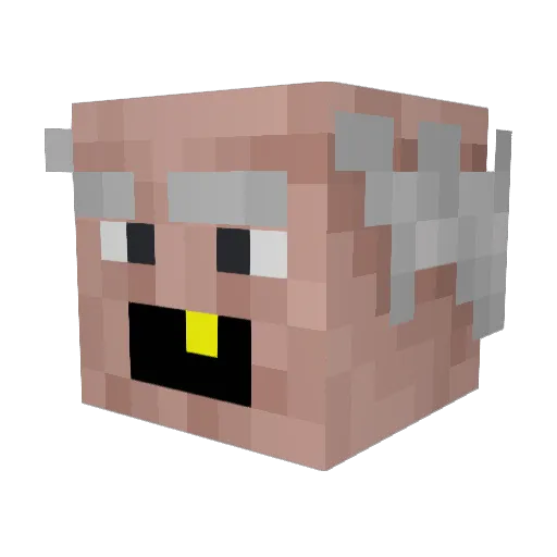 Cleeeeeeeeeeeeec Minecraft avatar head, 3D render