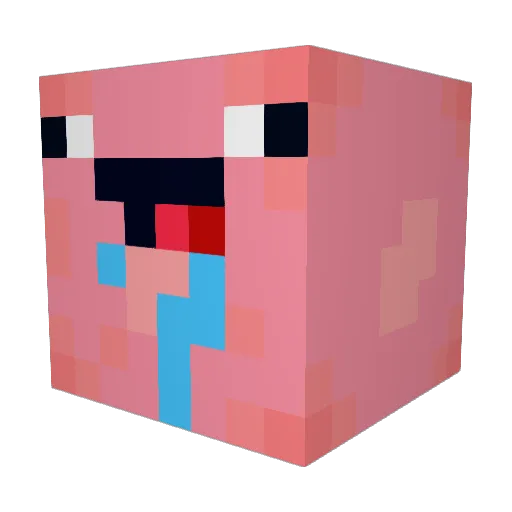 CleetusBiggums Minecraft avatar head, 3D render