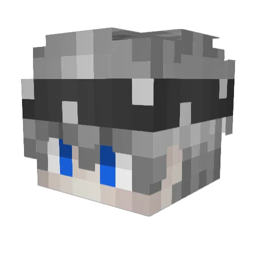 Clef309 Minecraft avatar head, 3D render