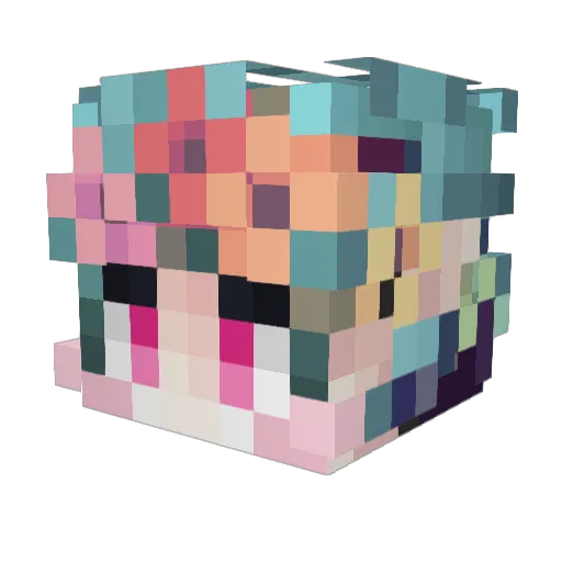 Clef_de_Saul Minecraft avatar head, 3D render
