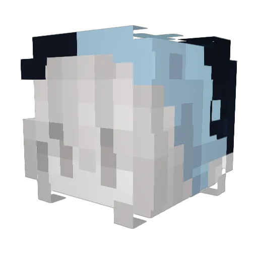 Cleir Minecraft avatar head, 3D render