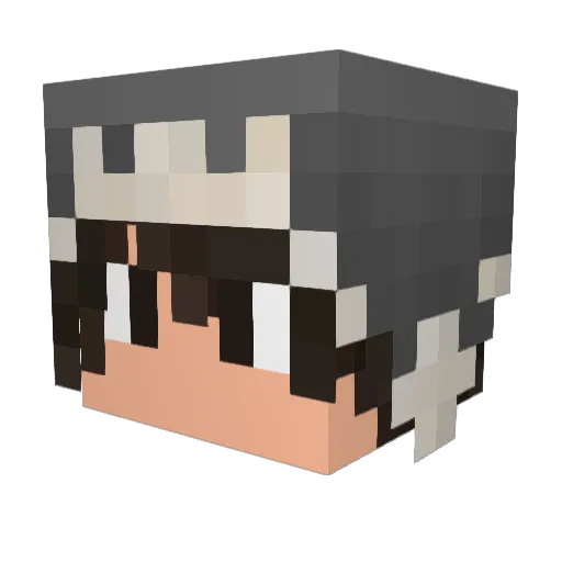 Cleito Minecraft avatar head, 3D render