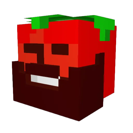 Clem_cqr Minecraft avatar head, 3D render