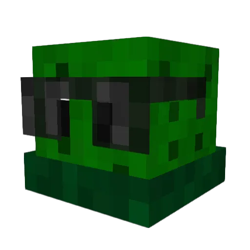 Clemcko Minecraft avatar head, 3D render