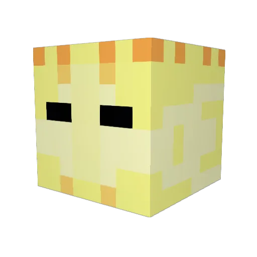 ClementH Minecraft avatar head, 3D render