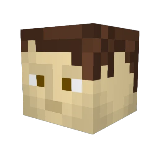 Clemental Minecraft avatar head, 3D render