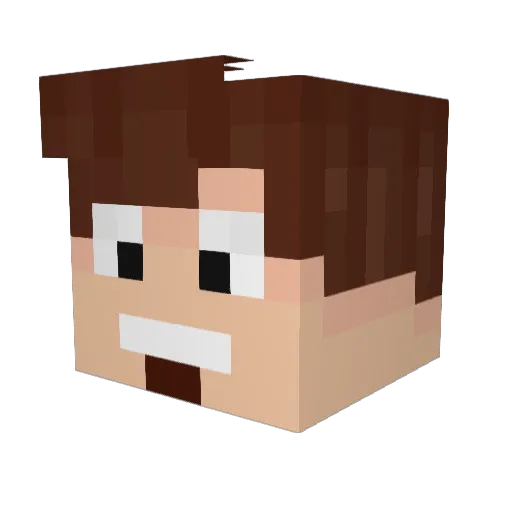 Clemente1 Minecraft avatar head, 3D render