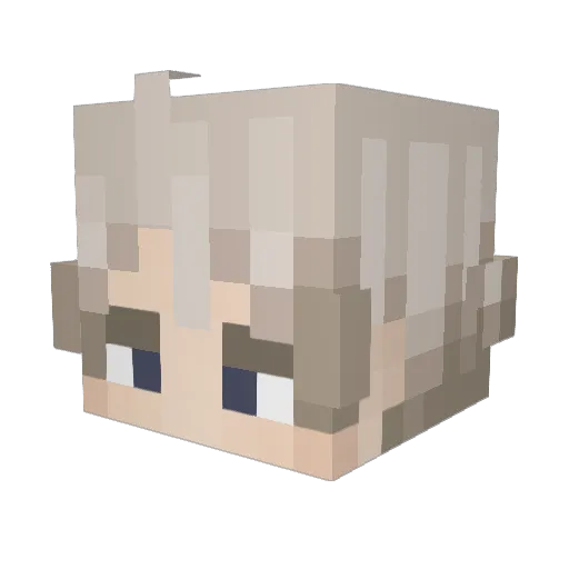Clemently Minecraft avatar head, 3D render