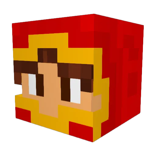 Clemeur Minecraft avatar head, 3D render