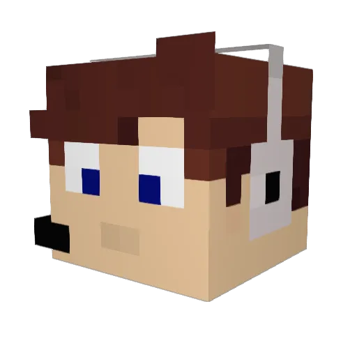 Clemhate Minecraft avatar head, 3D render