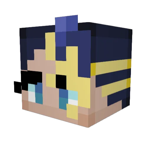 Clemj66 Minecraft avatar head, 3D render