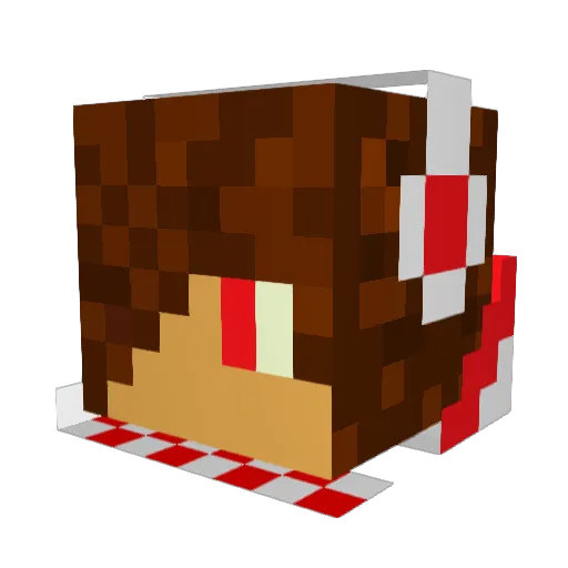 Clemmatt Minecraft avatar head, 3D render