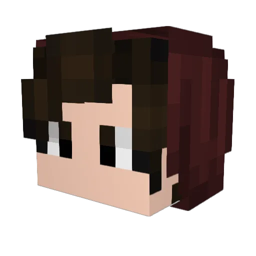 Clemonschque Minecraft avatar head, 3D render