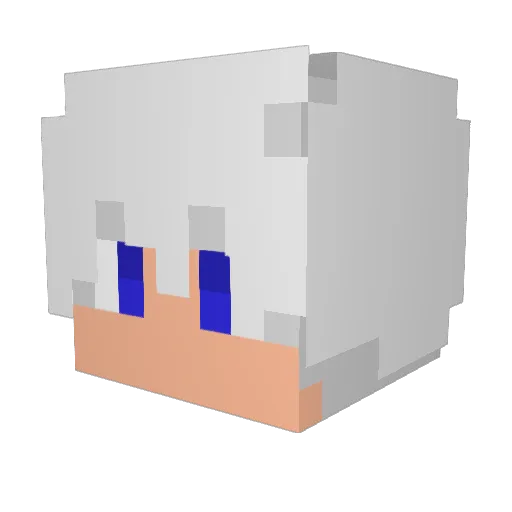 Clemx_ Minecraft avatar head, 3D render