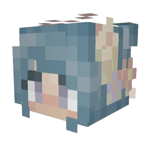 Clemzentine Minecraft avatar head, 3D render