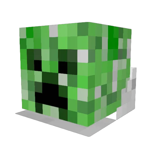 Clemzouz_ Minecraft avatar head, 3D render