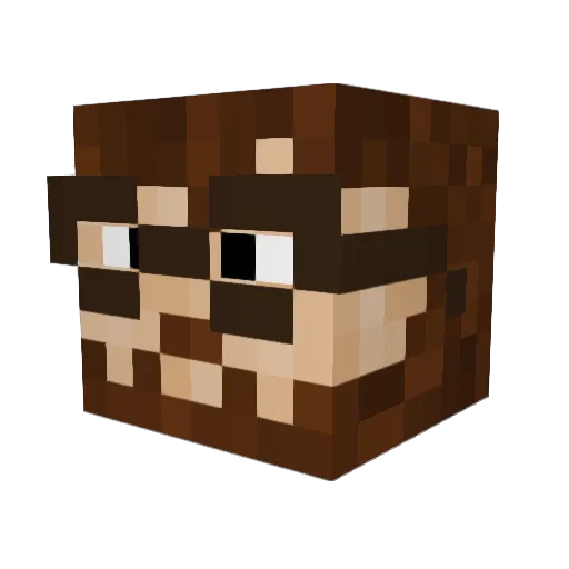 Clency Minecraft avatar head, 3D render