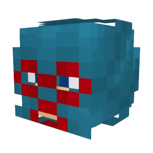 Clenders Minecraft avatar head, 3D render
