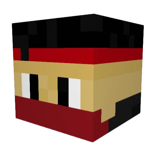 Clentonium Minecraft avatar head, 3D render