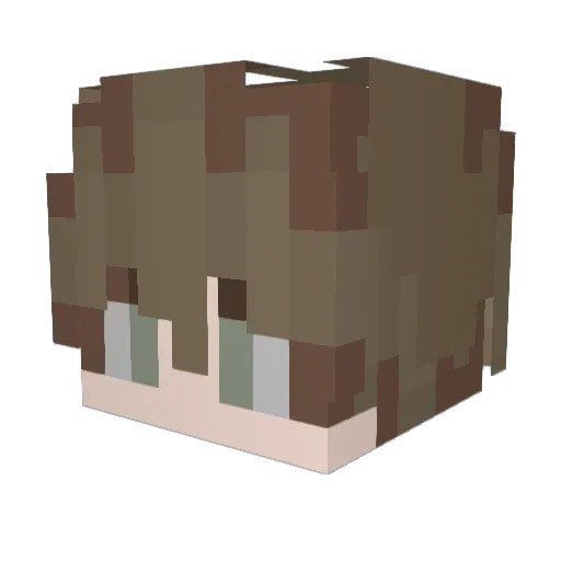 Clenty Minecraft avatar head, 3D render