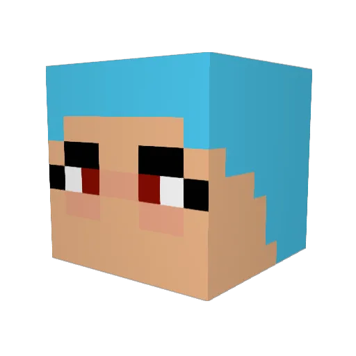 Cleo2306 Minecraft avatar head, 3D render