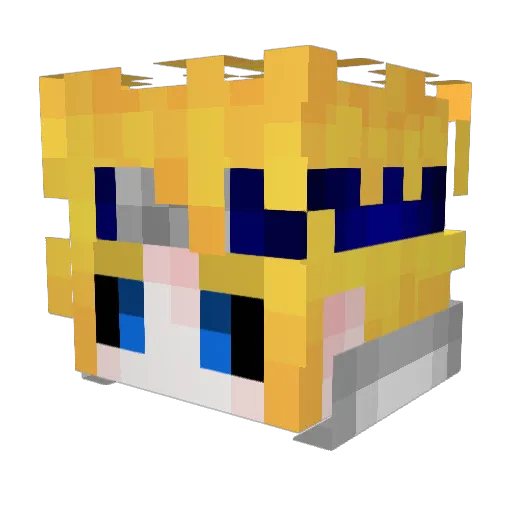 Cleo_WhiteRabbit Minecraft avatar head, 3D render