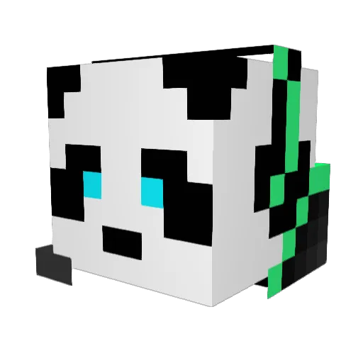 Cleocat13 Minecraft avatar head, 3D render
