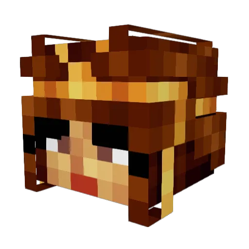 Cleodite Minecraft avatar head, 3D render