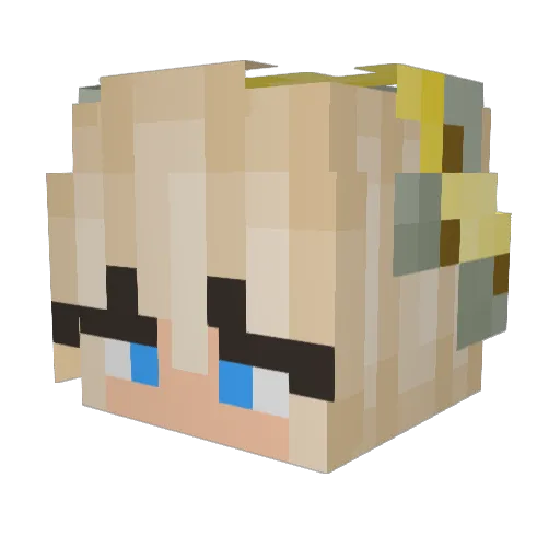 Cleothecrazy Minecraft avatar head, 3D render