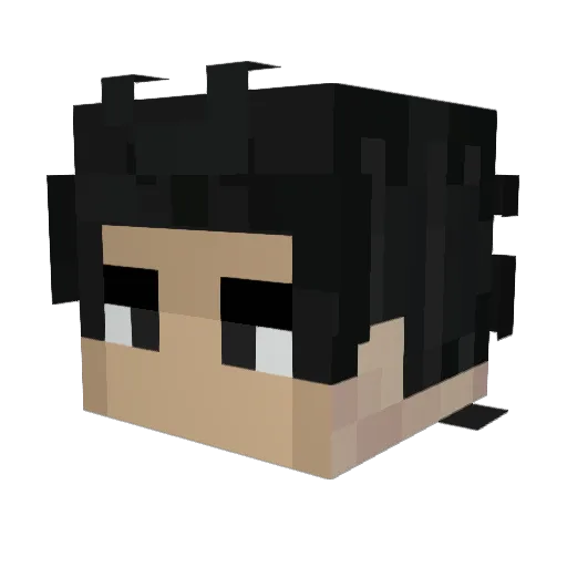 Clepce Minecraft avatar head, 3D render