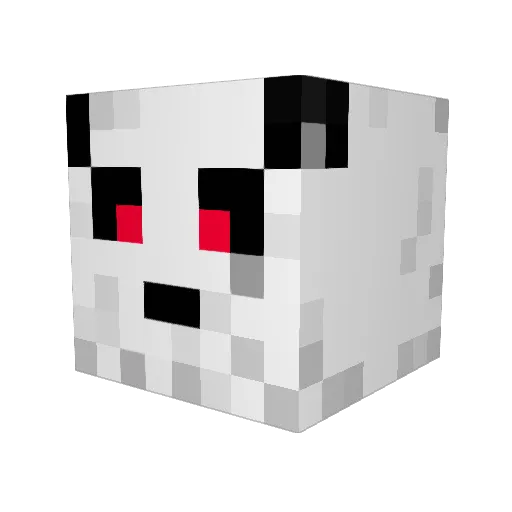 Clepper Minecraft avatar head, 3D render