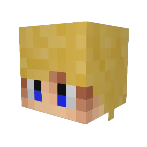 Cleptatron Minecraft avatar head, 3D render
