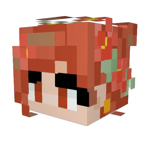 Clers03 Minecraft avatar head, 3D render