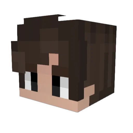 Clertahe Minecraft avatar head, 3D render