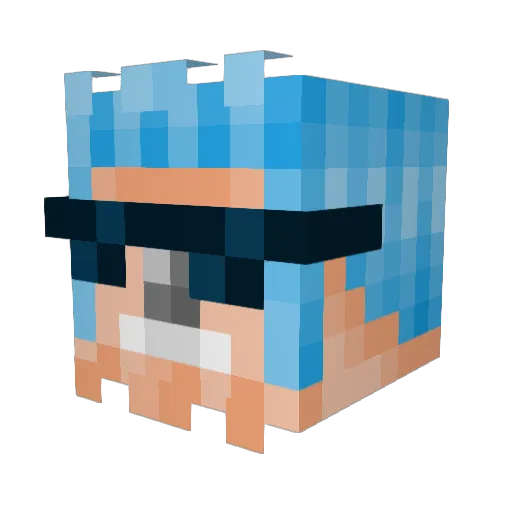 CletinJr Minecraft avatar head, 3D render