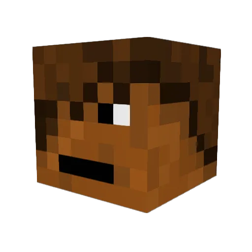 CleverCape Minecraft avatar head, 3D render