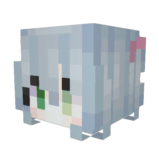 CleverCat32 Minecraft avatar head, 3D render