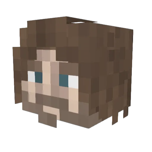 CleverCraftler Minecraft avatar head, 3D render