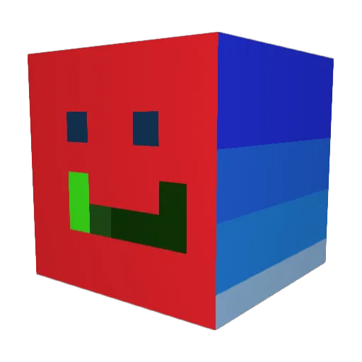CleverEvil Minecraft avatar head, 3D render