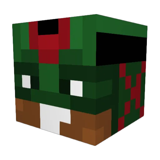 Cleveranimal Minecraft avatar head, 3D render