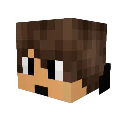 Cleverballoon Minecraft avatar head, 3D render