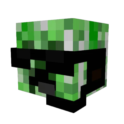 Cleverbenji Minecraft avatar head, 3D render