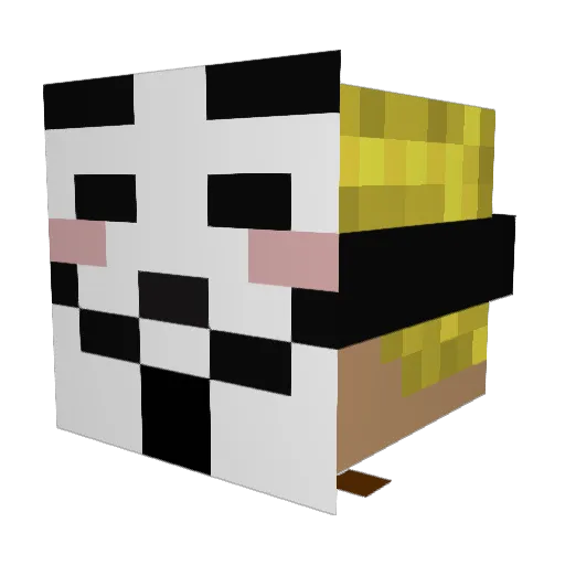 Clevons Minecraft avatar head, 3D render