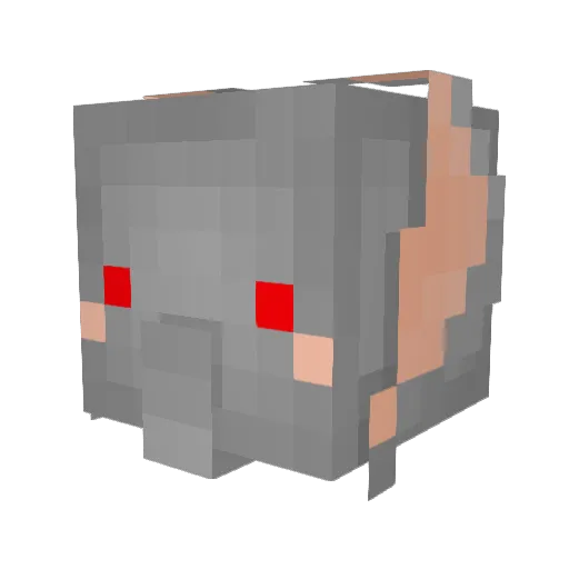 Clewless Minecraft avatar head, 3D render