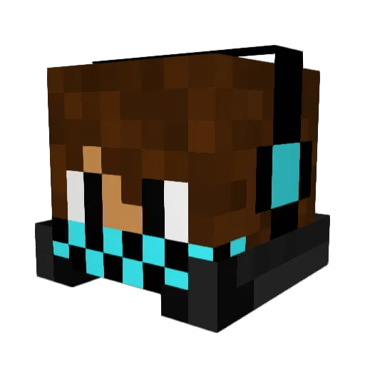 Cleytor Minecraft avatar head, 3D render